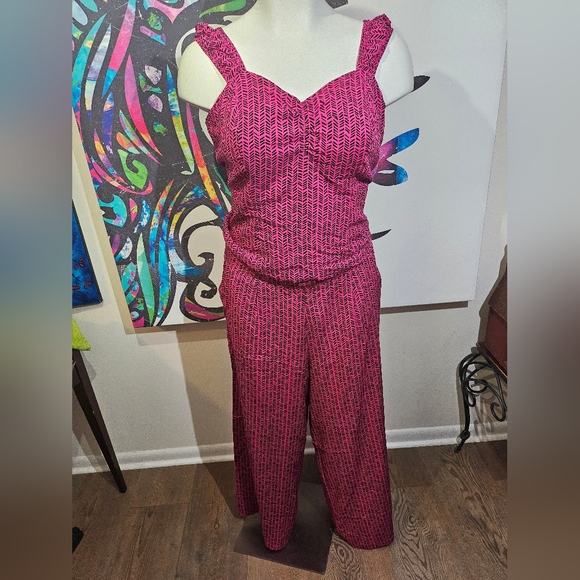 Torrid Challis Crop Top and Wide Leg Pants Set Size 2x - Picture 6 of 11